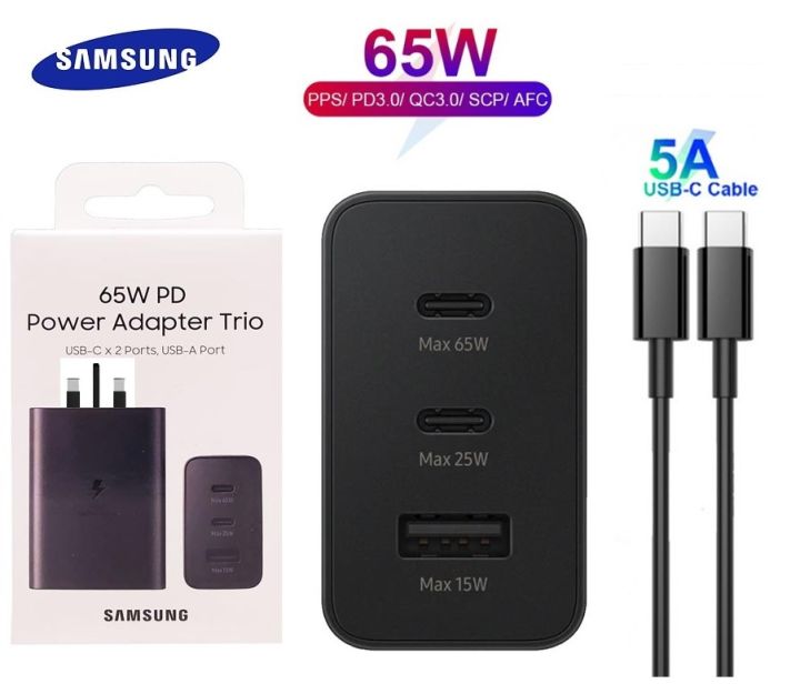 Price of Samsung 65W PD Super Fast Charge Power Adapter 3 Port in Nigeria